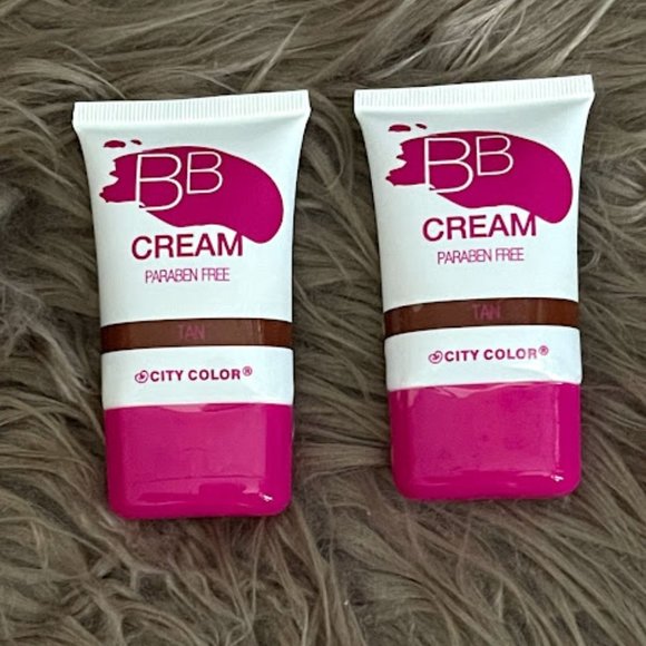 2 City Color Cosmetics BB Cream Tan Dark Tone Paraben Free 0.78 fl oz Makeup New - Picture 1 of 2